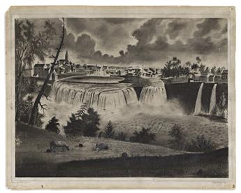(JUVENILE FOLK ART -- ROCHESTER.) N.A. Williams; after John T. Young and J.H. Bufford. [The Upper Falls of the Genesee                           